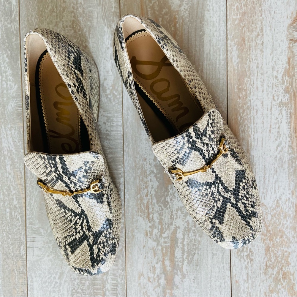 New Sam Edelman Jamille snake-embossed Loafers - Picture 8 of 10